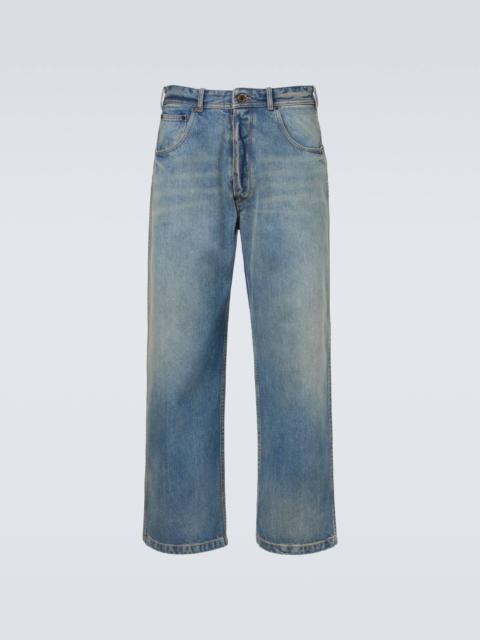 Cropped straight jeans