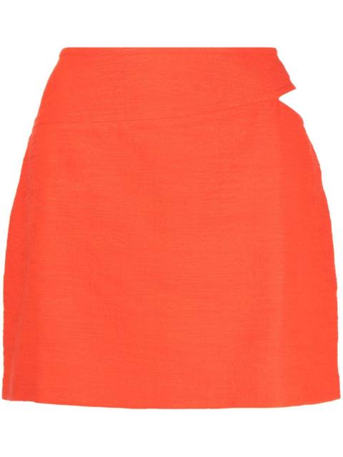 ba&sh cut-out detail cotton skirt