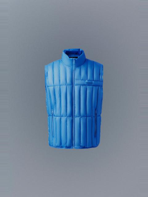 PATRICK Translucent ripstop light down vest with funnel collar