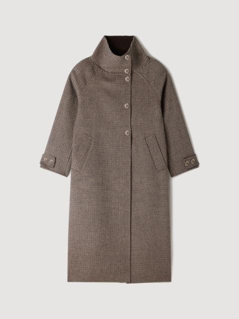 Sandro OVERSIZED CHECK COAT