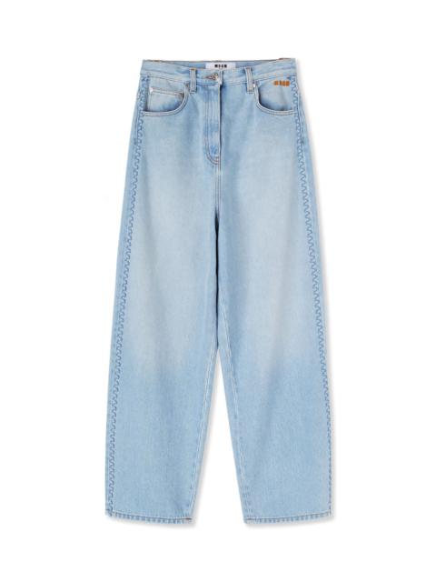 MSGM 5 pocket light denim pants