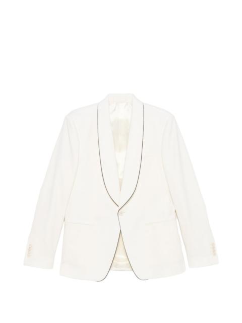 LARDINI piped collar blazer