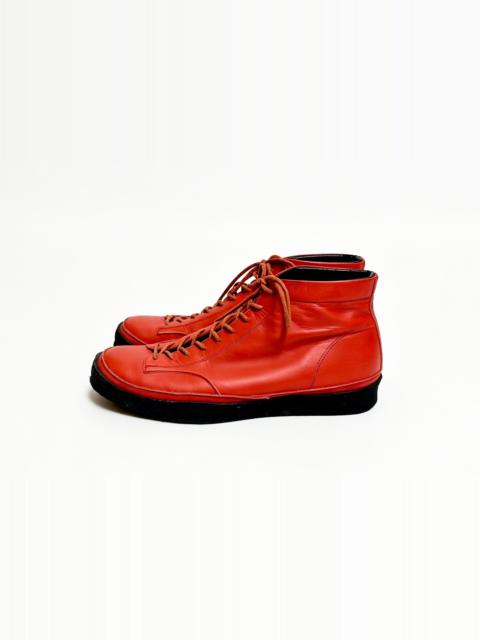 Yohji Yamamoto Yohji Yamamoto AW01 Red Leather Crepe Sole Sneakers