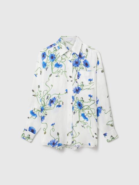 Stella McCartney Floral Print Hammered Overshirt