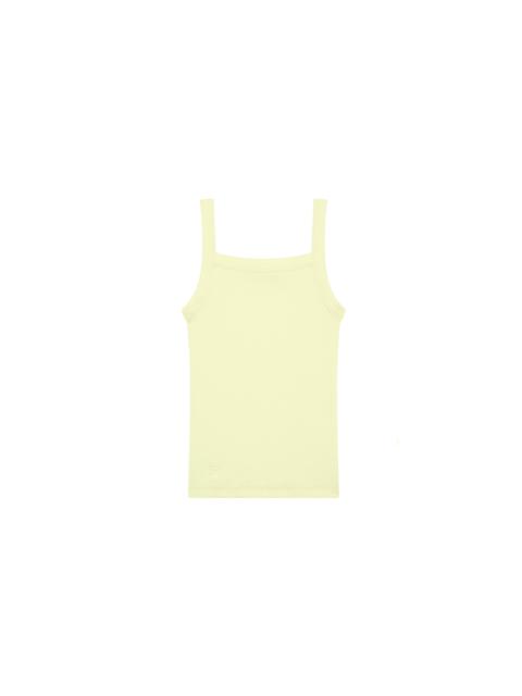 PANGAIA Womens Rib Square Neck Tank Top - Soft Lime