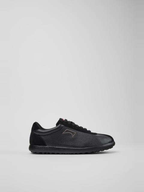 CAMPER Pelotas XLF Black Leather and Nubuk Sneakers for Women.
