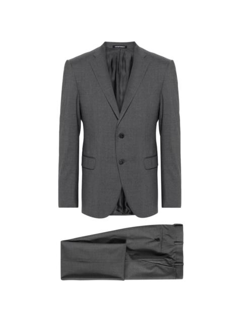 single-breasted virgin wool suit
