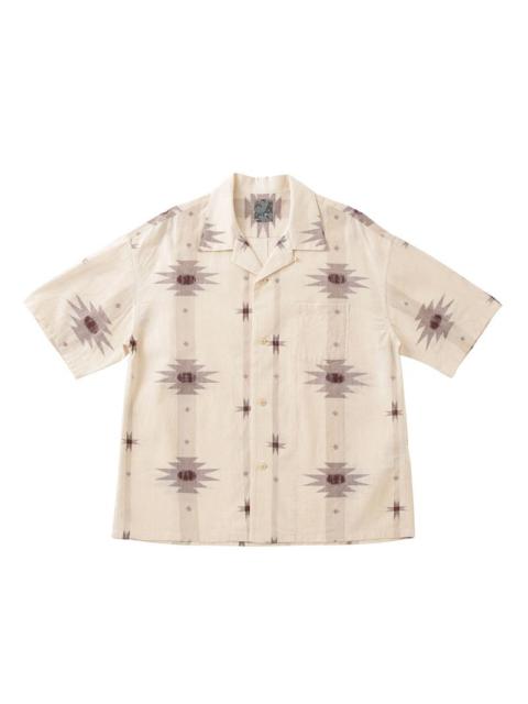 visvim CROSBY SHIRT S/S KASURI BROWN