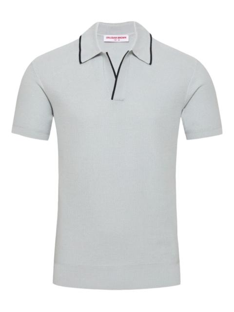 ORLEBAR BROWN Horton piped-trim piqué polo-collar top