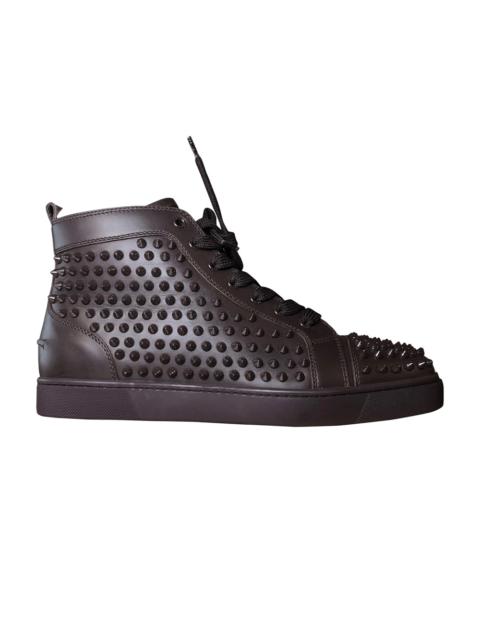 CHRISTIAN LOUBOUTIN Men's High Top Sneakers LOUIS ORLATO Black Velvet 40.5