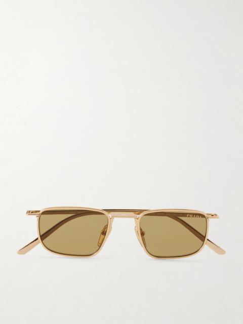 Prada Square-Frame Gold-Tone Sunglasses Gold