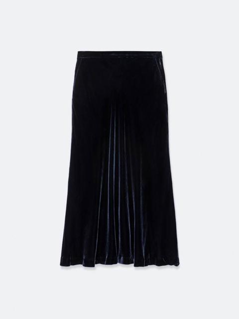 ALLSAINTS NALIA VELVET MIDI SKIRT