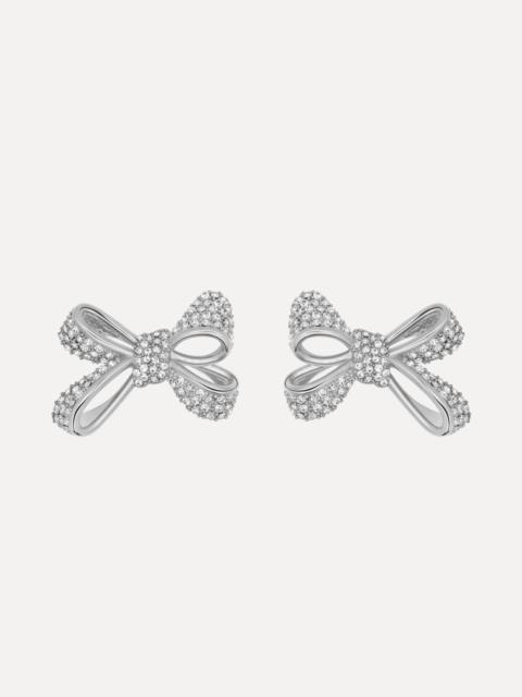 Oscar de la Renta CRYSTAL PAVÉ BOW EARRINGS