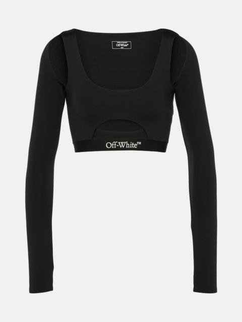 Off-White Logo cutout cropped top