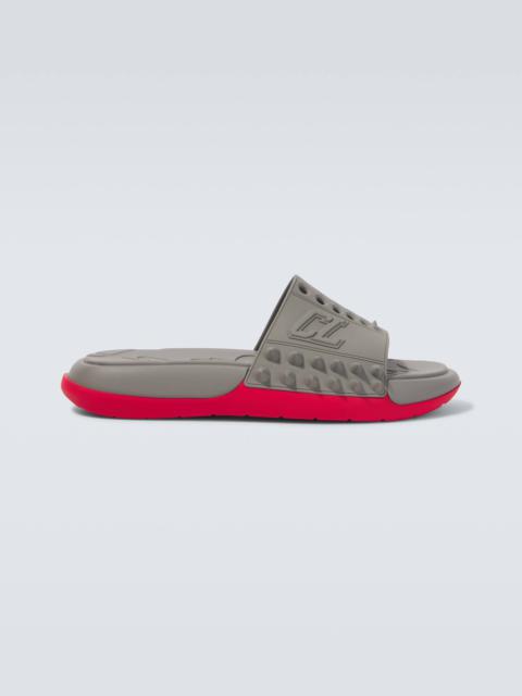 Christian Louboutin Take It Easy perforated spiked slides