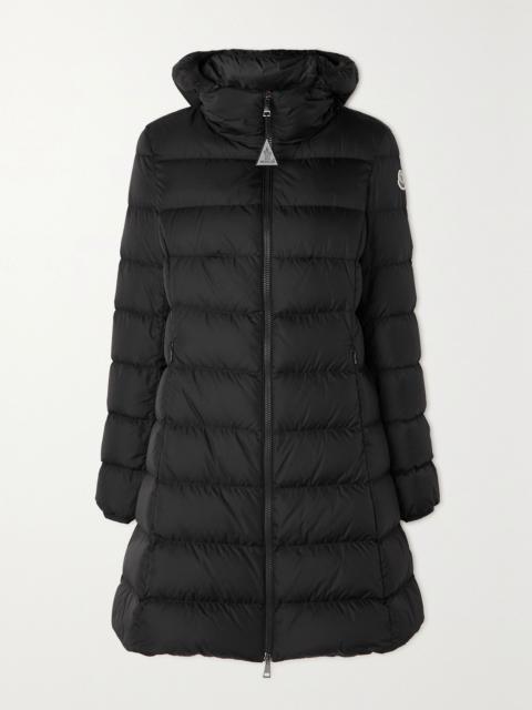 Moncler Gie hooded quilted shell down jacket Black