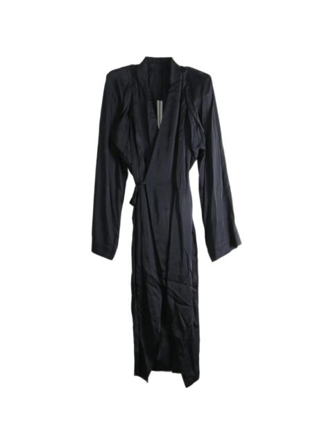 Rick Owens wrap-style padded-shoulder coat
