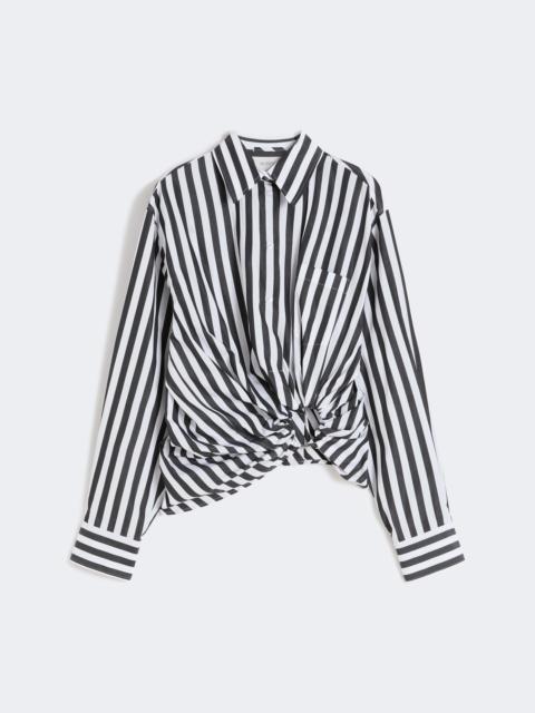 Sportmax Striped poplin shirt - BLACK