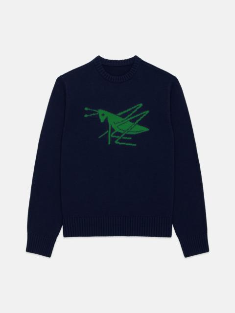 J. PRESS GRASSHOPPER CLUB INTARSIA KNIT COTTON SWEATER