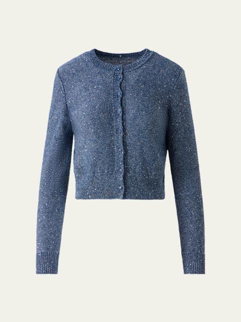 AKRIS Knit Cardigan with Sequins