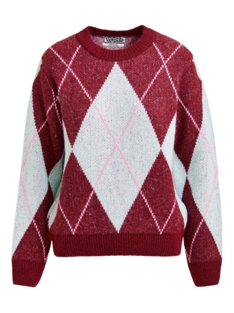 ESSENTIEL ANTWERP diamond-pattern crew-neck sweater