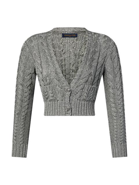 Louis Vuitton Cropped Cable Knit Cardigan