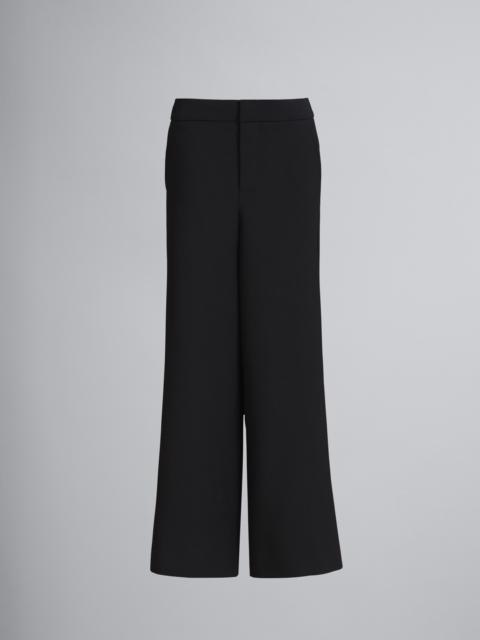 Marni HIGH WAIST DOUBLE WOOL CREPE TROUSERS