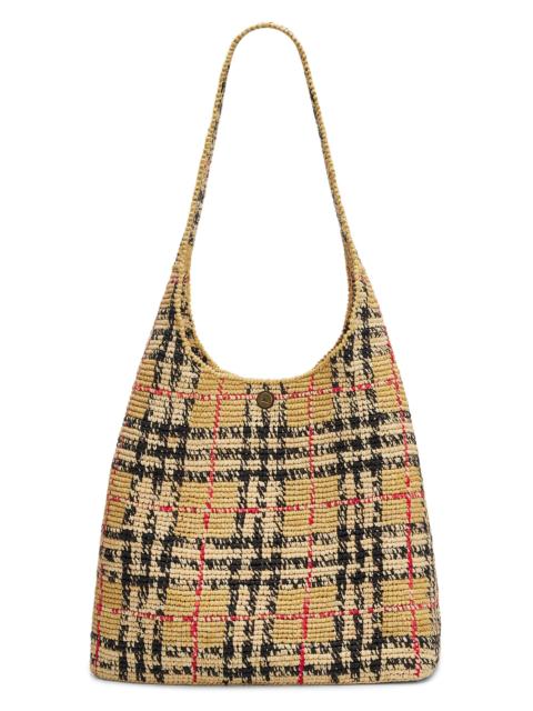 Burberry Women's Margate Large Raffia Hobo Bag - Sand