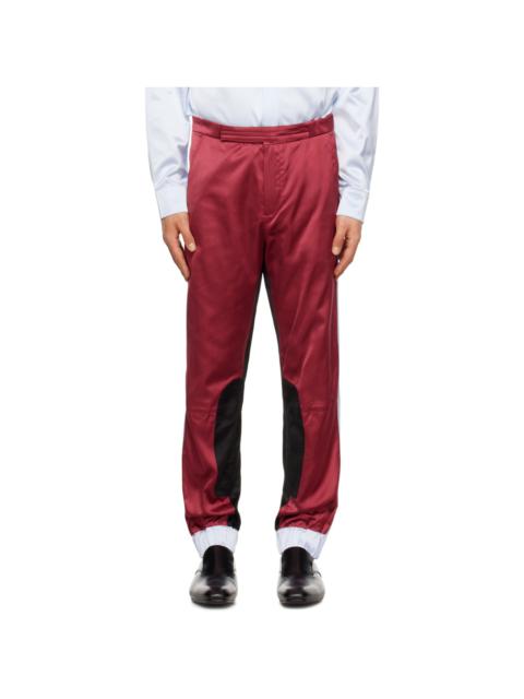 Dries Van Noten Red Paneled Trousers