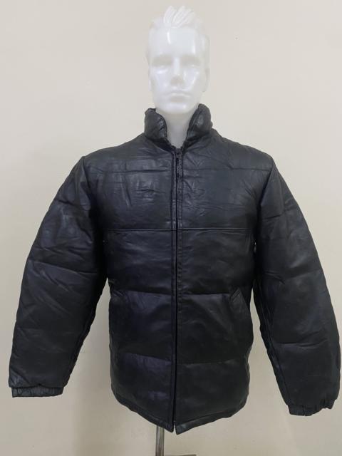 Schott leather down jacket deals