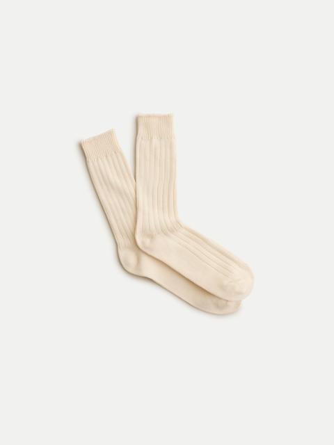 J.CREW Ribbed cotton-blend socks