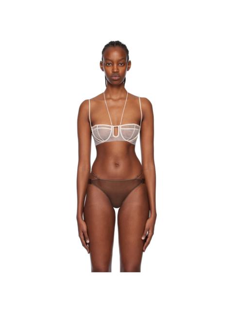 SSENSE Exclusive Beige Triple Petal Bra