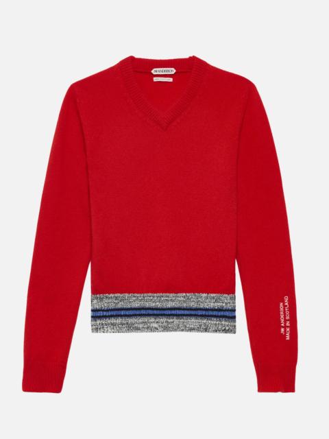 JW Anderson CREWNECK WITH CONTRAST STRIPES