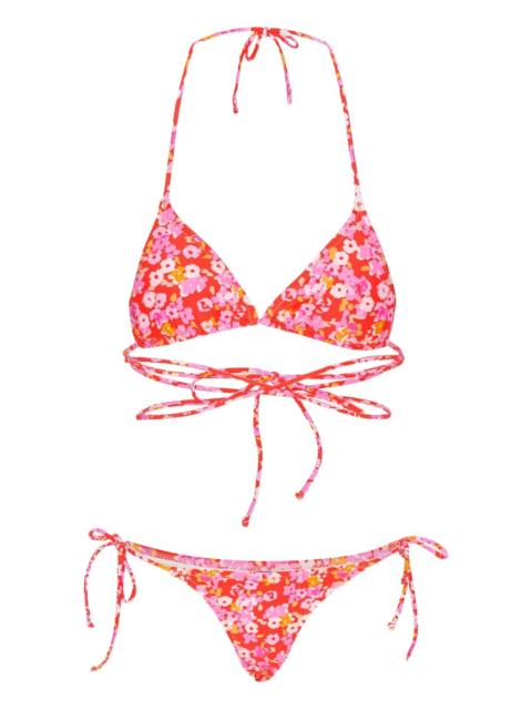 ROTATE x Reina Olga flower-print wrap bikini