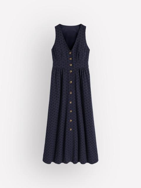 BODEN Catherine Broderie Dress-Navy Broderie