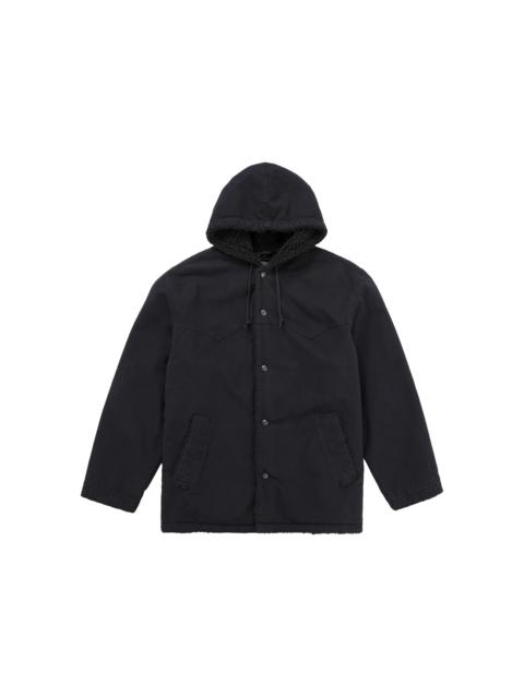 Supreme Supreme Number (N)ine Faux Shearling Hooded Coat Black