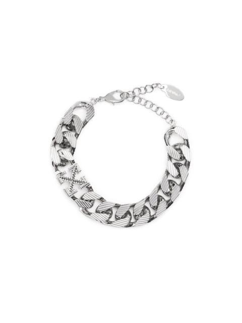 Off-White Arrow Chain Textured Bracelet