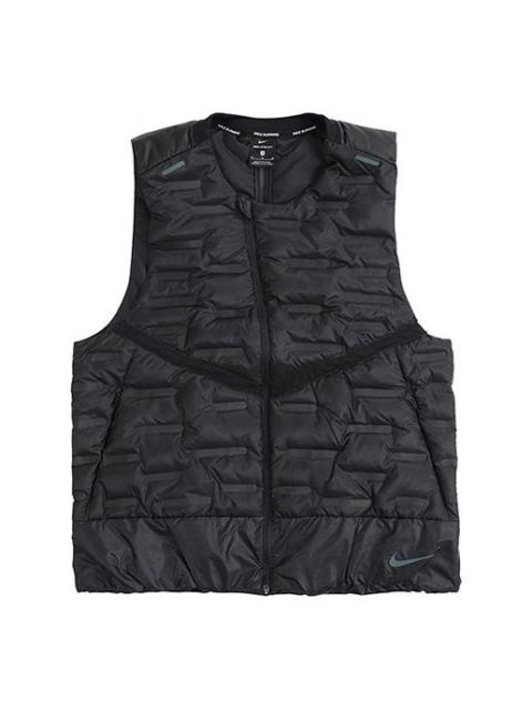 Nike Aeroloft Stay Warm Woven Running Reflective Down Vest Black CU7798-010