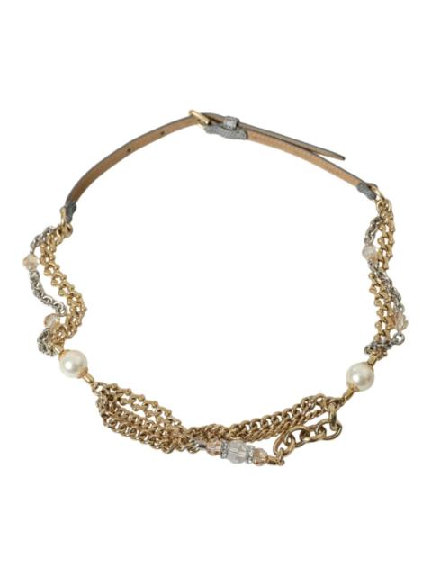 Dolce & Gabbana ELEGANT CRYSTAL BOUNCE WAIST BELT