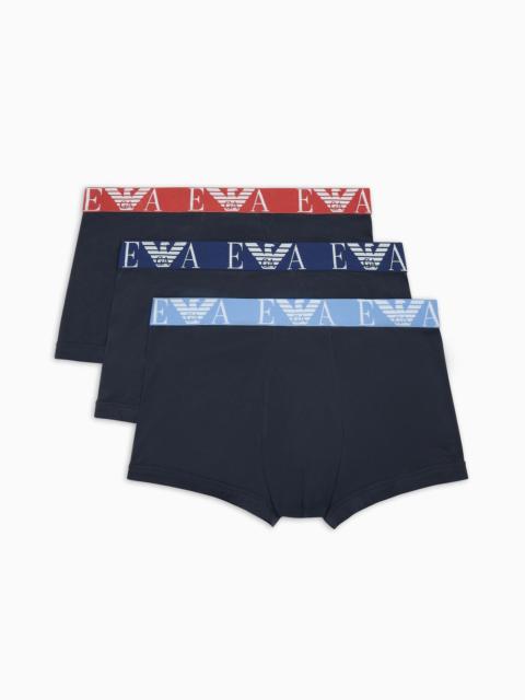 Three-pack of boxer briefs with bold monogram logo