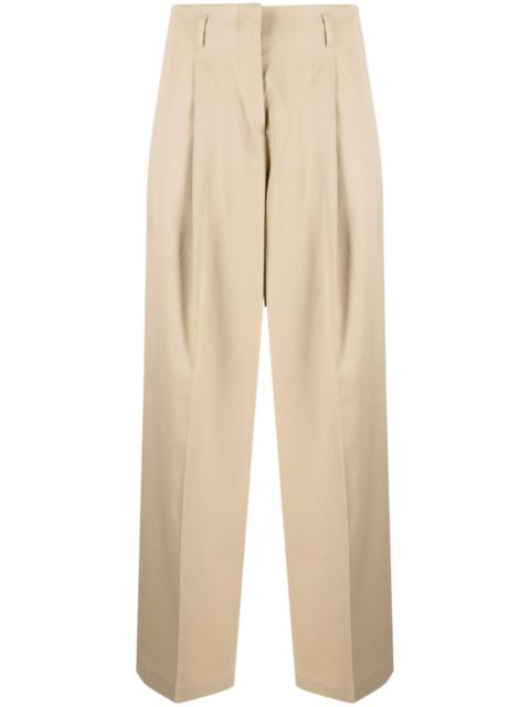 Golden Goose neutral straight-leg wool trousers