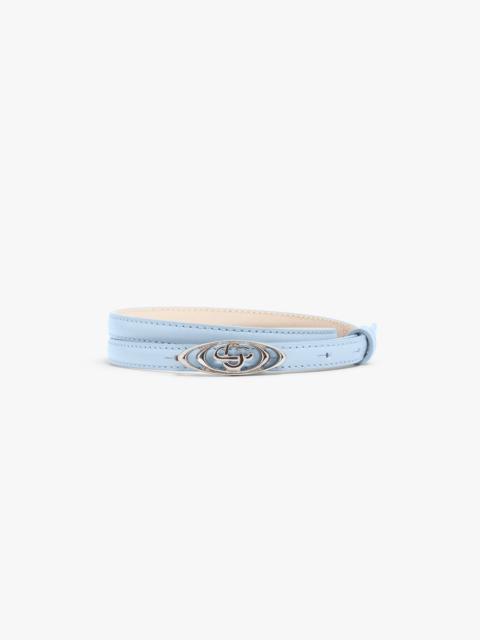 CASABLANCA Blue Mini Warped Logo Belt | Casablanca Paris