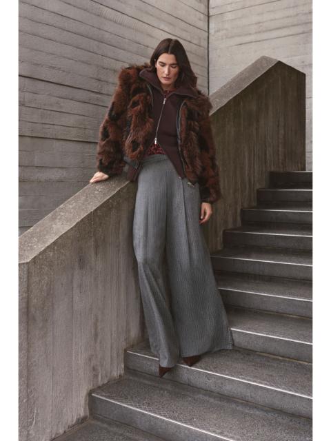 KAREN MILLEN Stripe Wide Leg Tailored Trouser