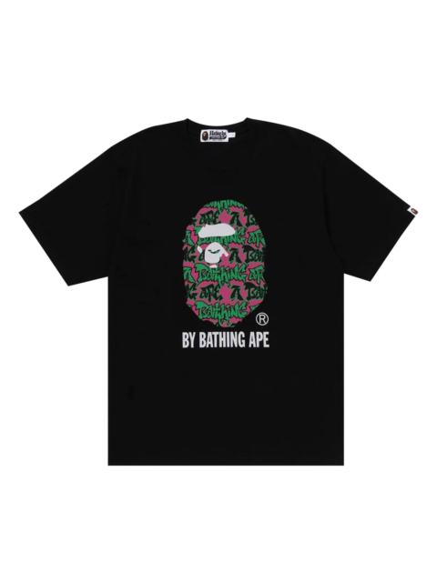 A BATHING APE® BAPE Graffiti Pattern By Bathing Ape Tee 'Black'