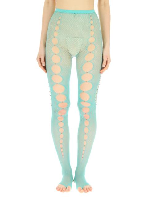 RUI Mesh Stockings With Cut Out And Beads