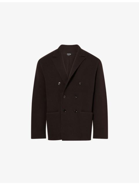 TOM FORD Notch-Lapels Relaxed-Fit Cashmere-Blend Blazer