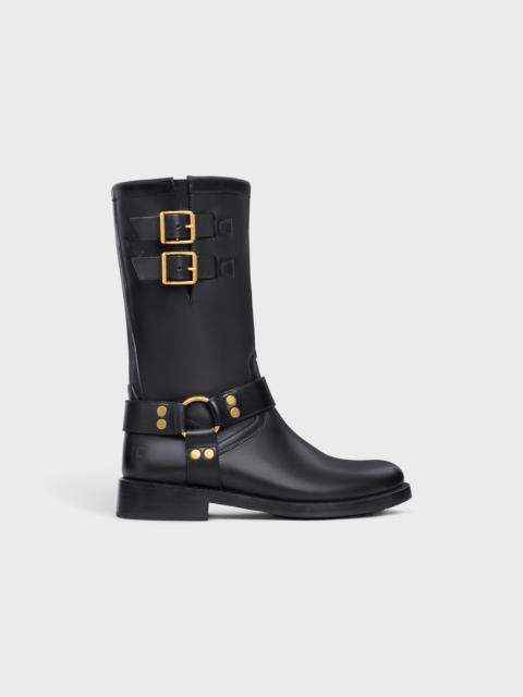 CELINE CELINE BIKER MID BOOT WITH HARNESS in CALFSKIN - VEGETAL TANNING