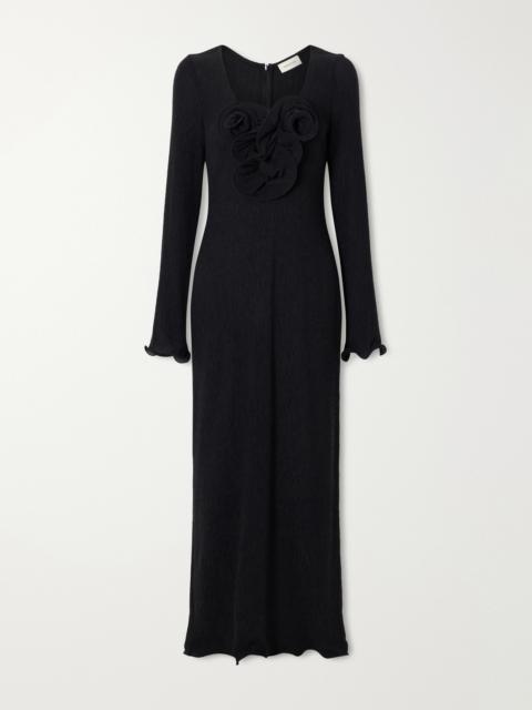 MAGDA BUTRYM Gathered Satin Maxi Dress