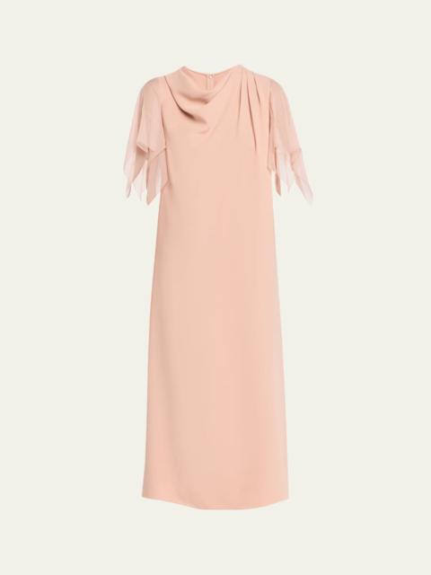 Valentino Campiona Draped Silk Dress