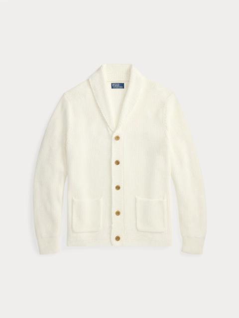 Cotton Shawl-Collar Cardigan